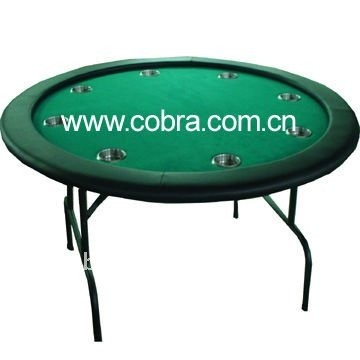 KBL-C1007 Stainless Steal leg casino Poker table with folding function