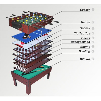 KBL-991A 9 in 1 top quality game table